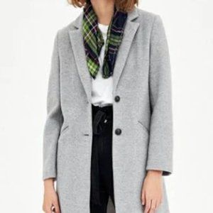 Zara TRF Outerwear Peacoat in Grey Knit
